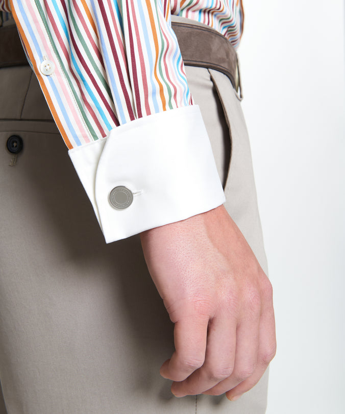 Multicolour Slim Fit Multi Bengal Stripe Formal Shirt