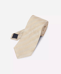 Gold Yellow Tonal Striped Silk Tie