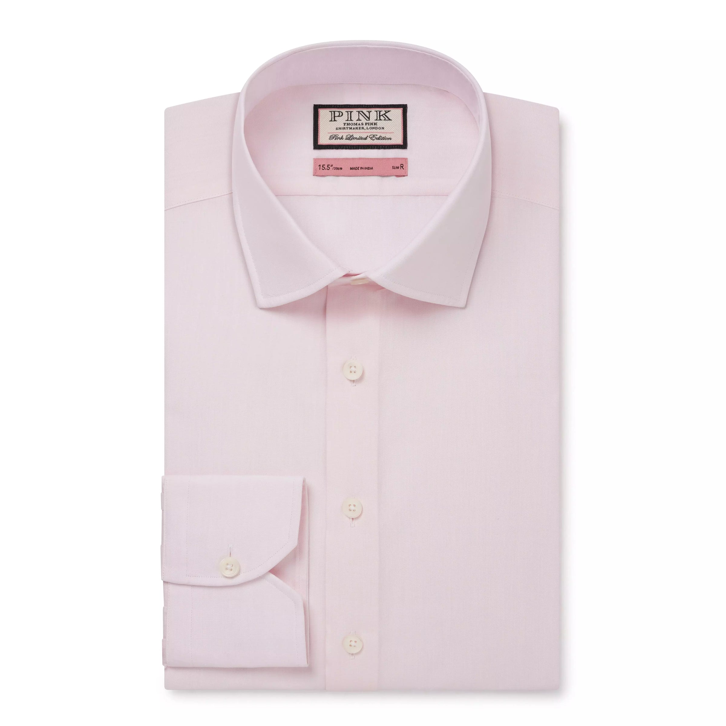 Pale Pink Slim Fit Formal Dry 'Pop' Solid Shirt